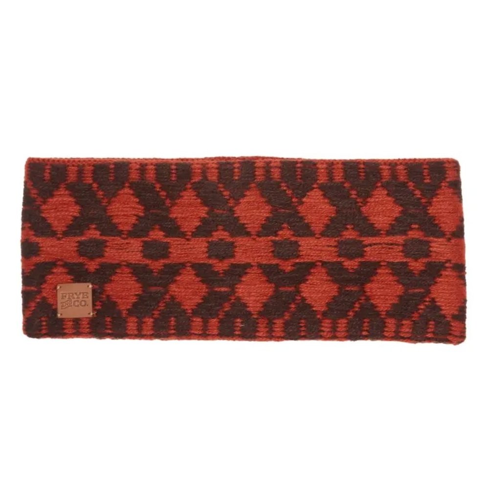 NWT FRYE & CO Weaving Geometric Print Jacquard Headband Henna